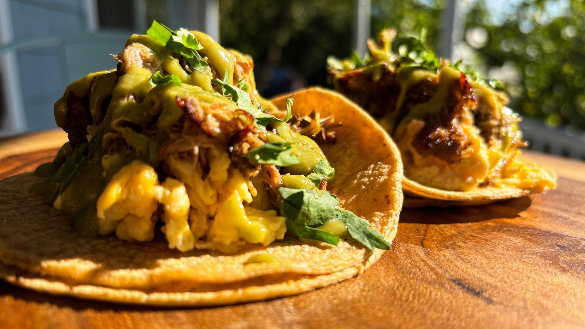 Breakfast sandwiches, tacos, and burritos