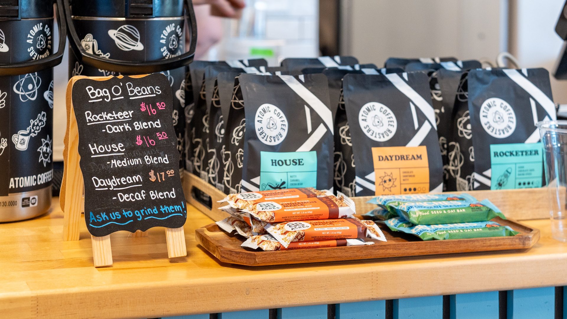 Locally roasted by Atomic Roasters